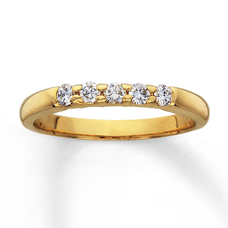 Previously Owned Anniversary Ring 1/4 ct tw Round-cut Diamonds 14K Yellow Gold