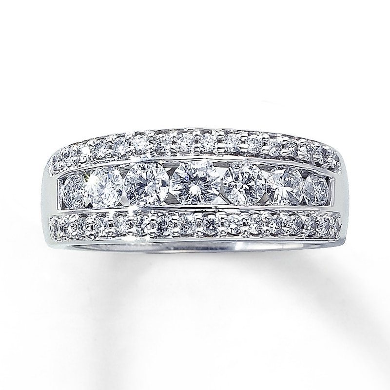 Main Image 1 of Previously Owned Anniversary Band 1 ct tw Round-cut Diamonds 14K White Gold