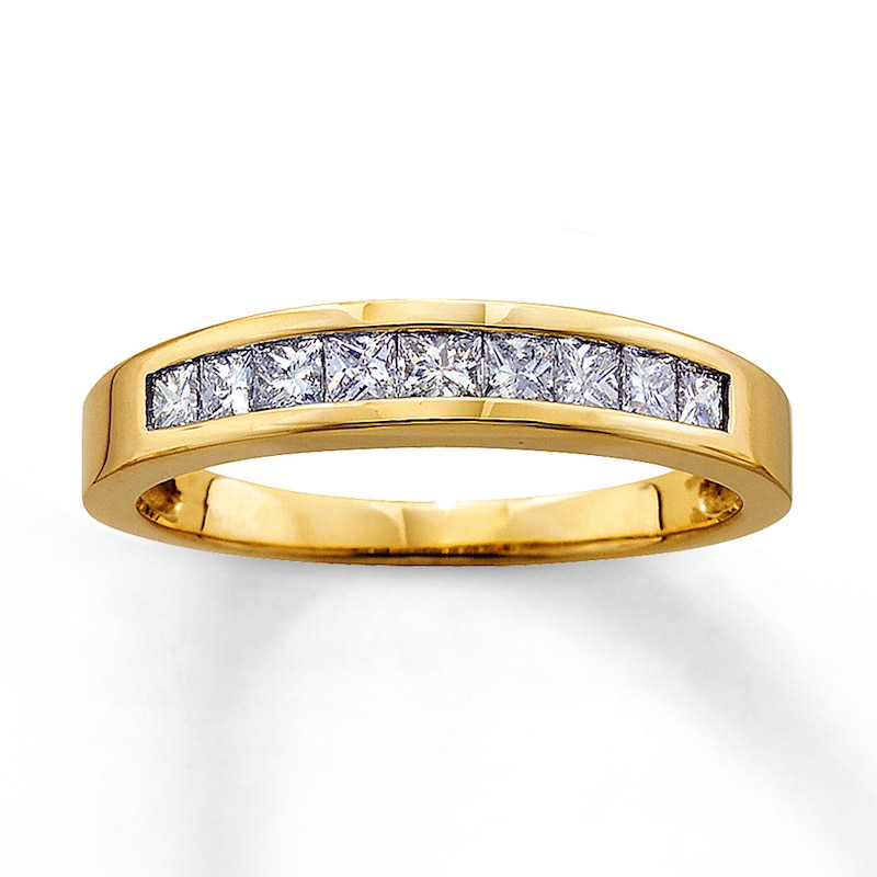 Previously Owned Diamond Anniversary Band 1/2 ct tw Princess-cut 14K Yellow Gold