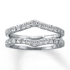 Previously Owned Enhancer Ring 1 ct tw Round-cut Diamonds 14K White Gold