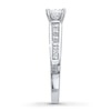 Thumbnail Image 3 of Previously Owned Engagement Ring 1-1/4 ct tw Princess-cut Diamonds 14K White Gold