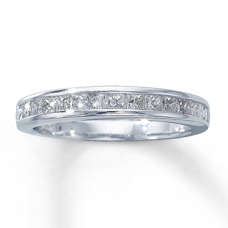 Previously Owned Wedding Band 3/ ct tw Princess-cut Diamonds 14K White Gold