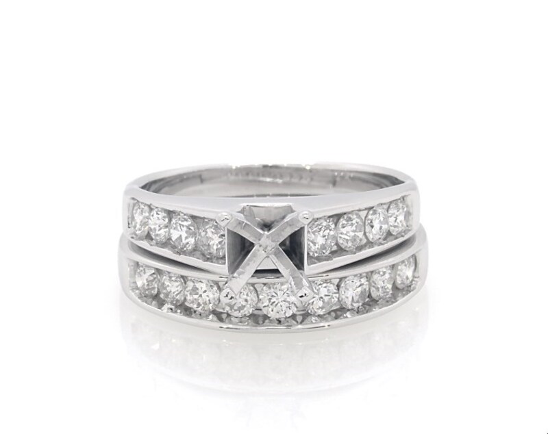 Main Image 1 of Previously Owned Diamond Bridal Setting 1 ct tw 14K White Gold