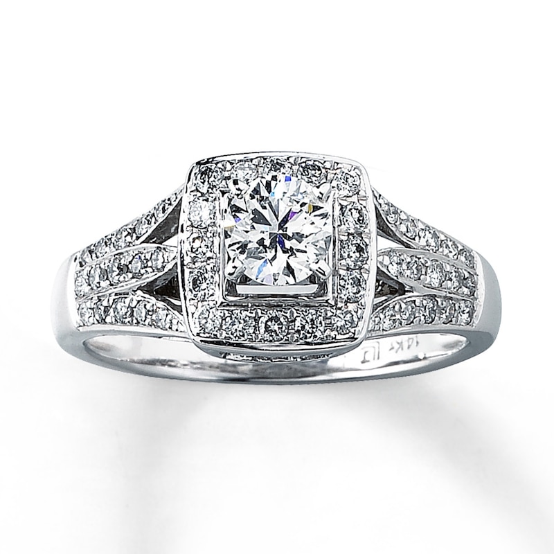 Main Image 1 of Previously Owned Diamond Ring 5/8 cttw Round-cut 14K White Gold