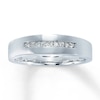 Previously Owned Men's Wedding Band 1/4 ct tw Square-cut Diamonds 14K White Gold