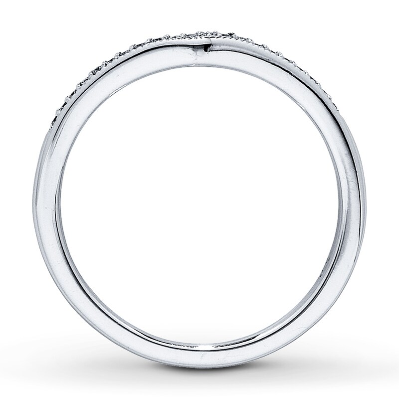 Main Image 2 of Previously Owned Contour Anniversary Band 1/15 ct tw Round-cut Diamonds 14K White Gold