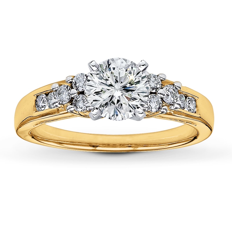 Main Image 3 of Previously Owned Diamond Ring Setting 1/4 ct tw Round-Cut 14K Yellow Gold