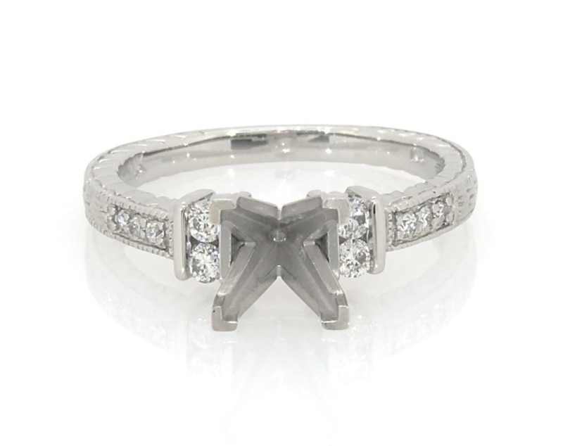 Main Image 1 of Previously Owned Diamond Bridal Setting 1/5 ct tw 14K White Gold