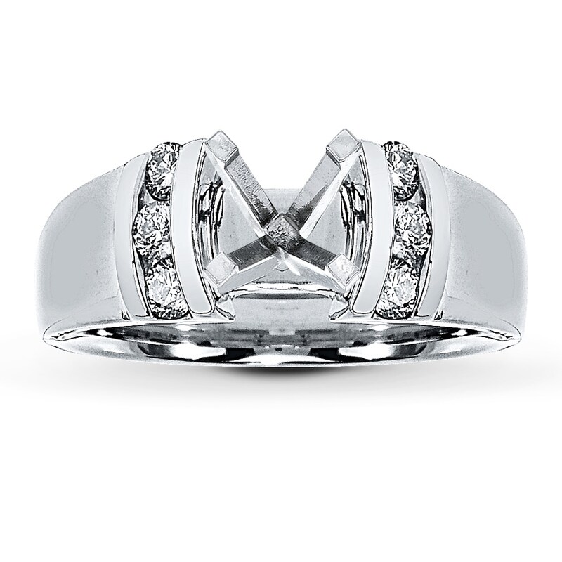 Previously Owned Diamond Ring Setting 1/3 ct tw 14K White Gold