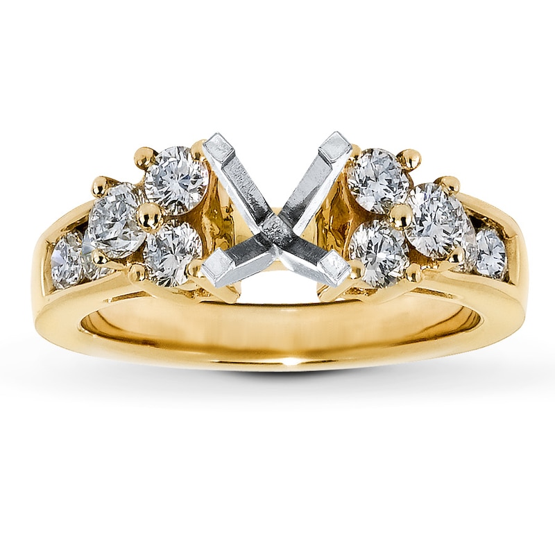 Main Image 1 of Previously Owned Diamond Ring Setting 1 ct tw Round-Cut 14K Yellow Gold