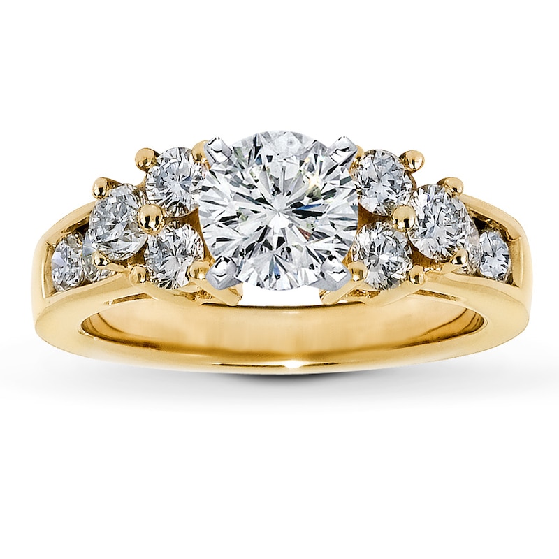 Main Image 3 of Previously Owned Diamond Ring Setting 1 ct tw Round-Cut 14K Yellow Gold