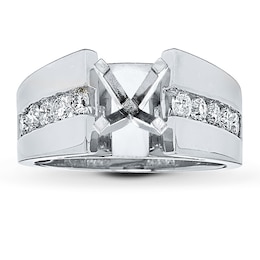 Previously Owned Diamond Ring Setting 5/8 ct tw Round-cut 14K White Gold