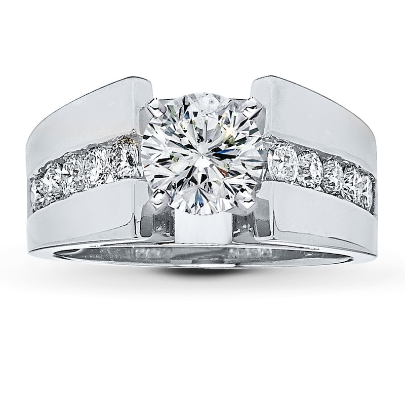 Main Image 3 of Previously Owned Diamond Ring Setting 5/8 ct tw Round-cut 14K White Gold
