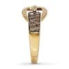 Thumbnail Image 3 of Previously Owned Le Vian Belt Buckle Ring 3/4 ct tw Round-cut Chocolate Diamonds 14K Honey Gold