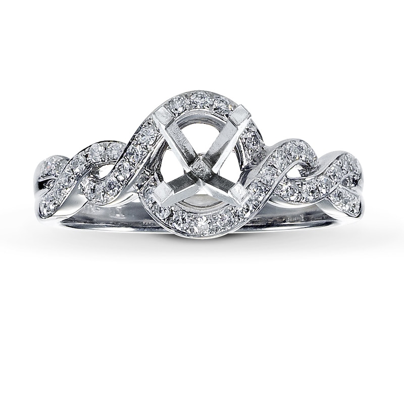 Main Image 1 of Previously Owned Diamond Ring Setting 1/4 ct tw 14K White Gold