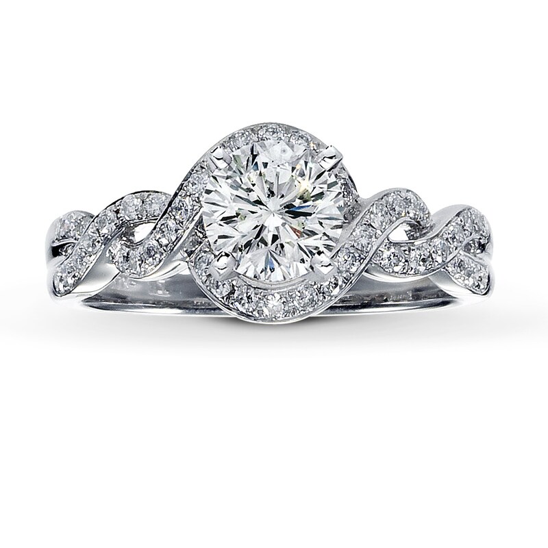 Main Image 3 of Previously Owned Diamond Ring Setting 1/4 ct tw 14K White Gold