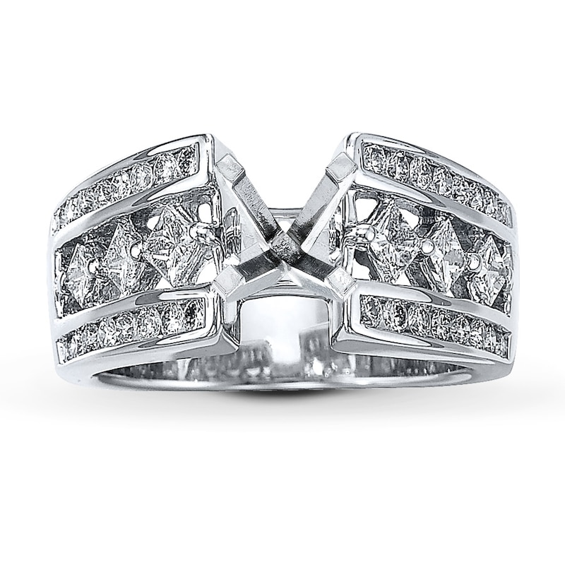 Main Image 1 of Previously Owned Diamond Ring Setting 1 ct tw 14K White Gold
