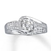 Thumbnail Image 1 of Previously Owned Engagement Ring 5/8 ct tw Round-cut Diamonds 14K White Gold