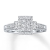 Previously Owned Engagement Ring 3/8 ct tw Princess & Round-cut Diamonds 10K White Gold