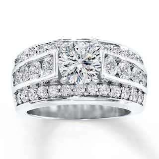 Previously Owned Diamond Ring Setting 1-5/8 ct tw Round-cut 14K White ...