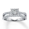 Thumbnail Image 0 of Previously Owned Promise Ring 1/2 ct tw Diamonds 14K White Gold