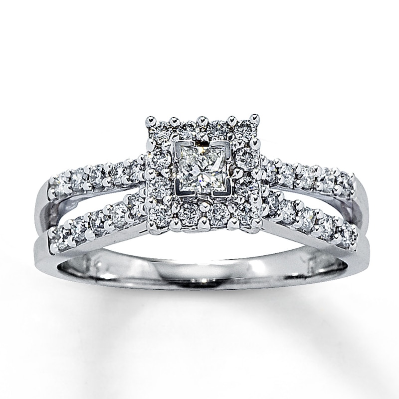 Previously Owned Promise Ring 1/2 ct tw Diamonds 14K White Gold