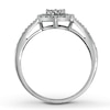 Thumbnail Image 1 of Previously Owned Heart Promise Ring 1/6 ct tw Round-cut Diamonds 10K White Gold