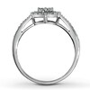 Thumbnail Image 1 of Previously Owned Heart Promise Ring 1/6 ct tw Round-cut Diamonds 10K White Gold