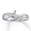 Thumbnail Image 1 of Previously Owned Diamond Promise Ring 1/4 ct tw Princess/Round 10K White Gold