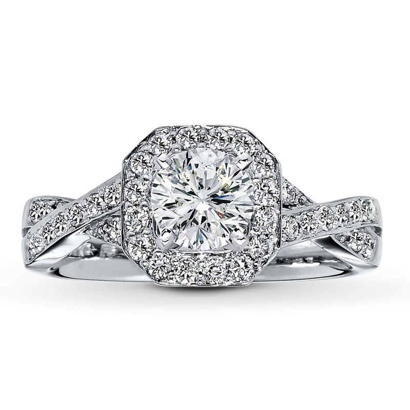 Main Image 3 of Previously Owned Diamond Ring Setting 3/8 ct tw Round 14K White Gold