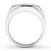 Previously Owned Men's Ring 1 ct tw Round-cut Diamonds 10K White Gold