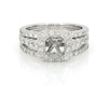 Thumbnail Image 1 of Previously Owned Diamond Octagon Halo Bridal Setting 7/8 ct tw 14K White Gold
