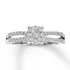 Previously Owned Promise Ring 1/2 ct tw Round-cut Diamonds 10K White Gold