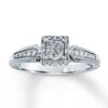 Thumbnail Image 0 of Previously Owned Ring 1/4 ct tw Princess & Round-cut Diamonds 10K White Gold