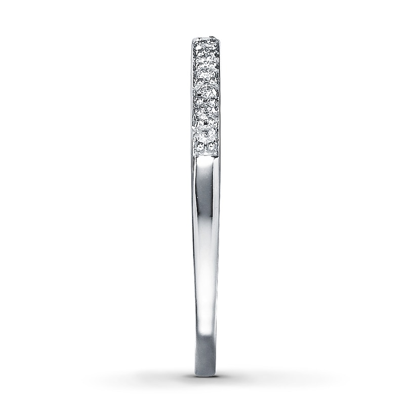 Main Image 3 of Previously Owned Anniversary Band 1/8 ct tw Round-cut Diamonds 10K White Gold