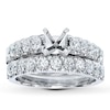 Thumbnail Image 1 of Previously Owned Diamond Bridal Setting 1-1/2 ct tw Round-cut 14K White Gold