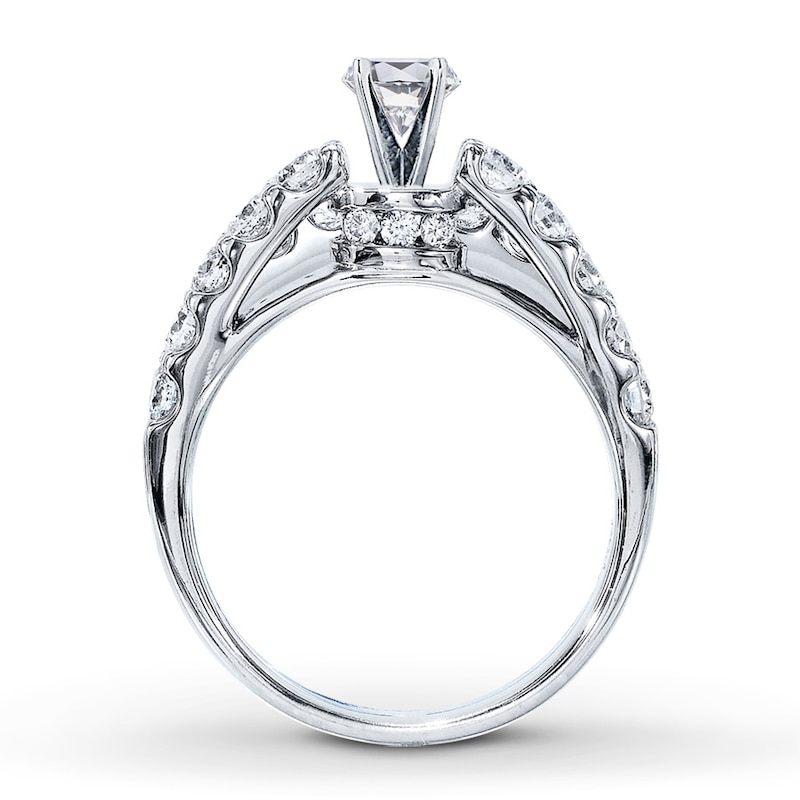 Main Image 2 of Previously Owned Diamond Bridal Setting 1-1/2 ct tw Round-cut 14K White Gold