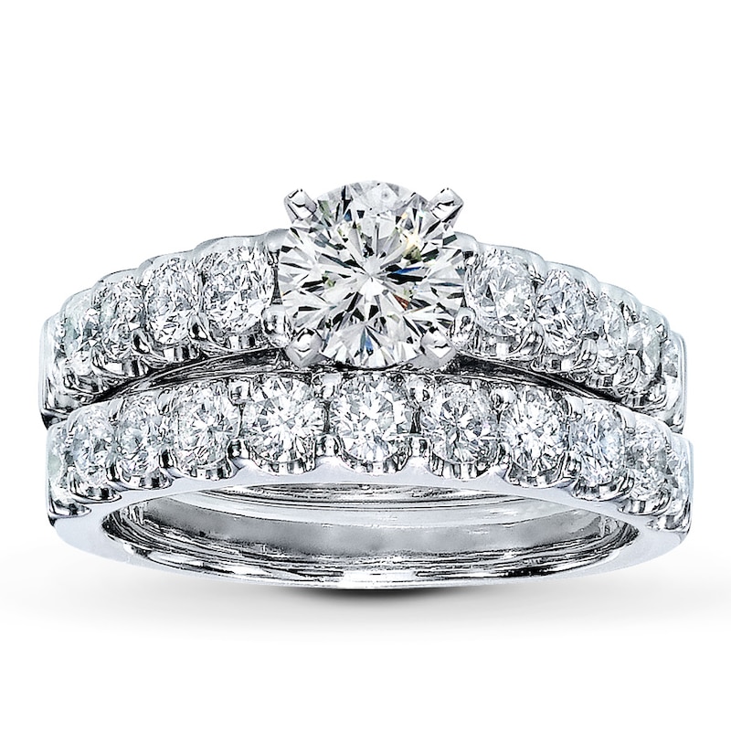 Main Image 3 of Previously Owned Diamond Bridal Setting 1-1/2 ct tw Round-cut 14K White Gold