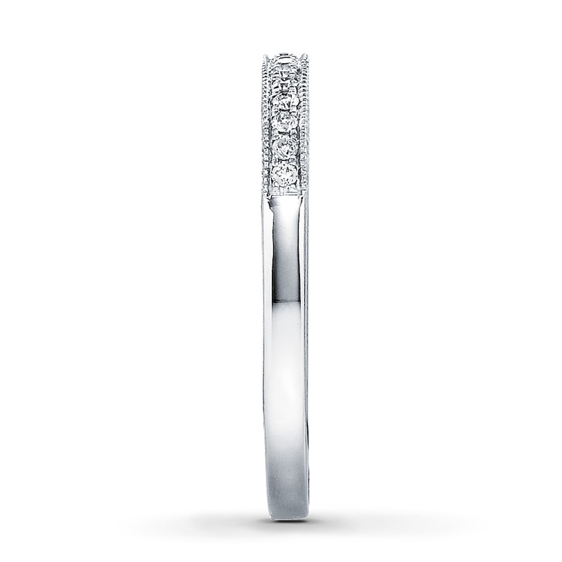 Main Image 3 of Previously Owned Anniversary Band 1/10 ct tw Round-cut Diamonds 10K White Gold