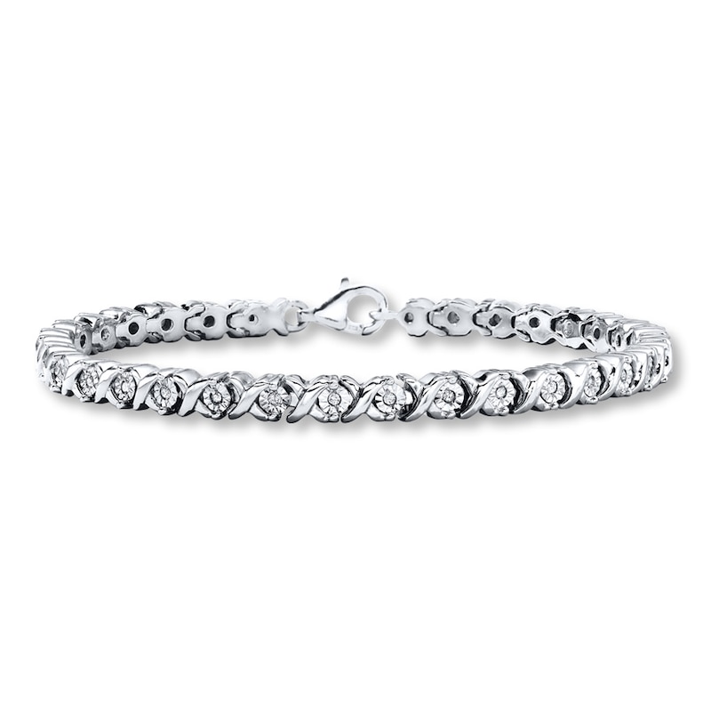 Main Image 1 of Previously Owned Bracelet 1/3 ct tw Diamonds Sterling Silver 7.5"