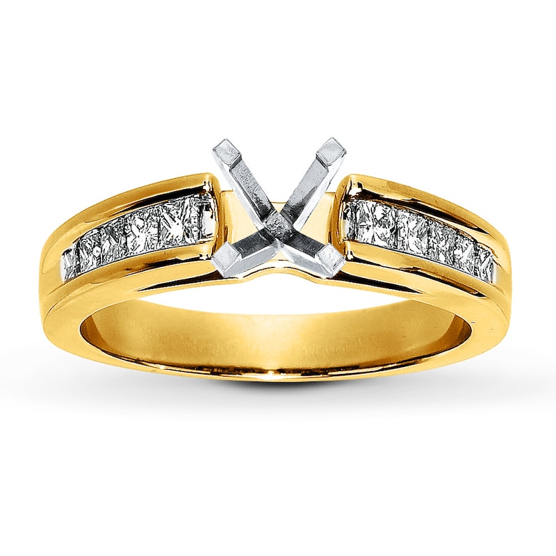 Main Image 1 of Previously Owned Diamond Ring Setting 1/2 ct tw 14K Yellow Gold