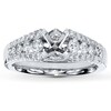 Thumbnail Image 1 of Previously Owned Diamond Ring Setting 3/4 ct tw Round-cut 14K White Gold