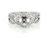 Thumbnail Image 1 of Previously Owned Diamond Halo Twist Engagement Ring Setting 1/2 ct tw 14K White Gold