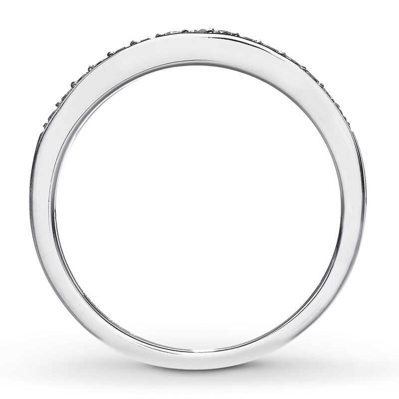 Main Image 2 of Previously Owned Diamond Wedding Band 1/6 ct tw Round-cut 14K White Gold