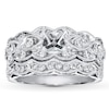 Thumbnail Image 1 of Previously Owned Diamond Ring Setting Set 3/4 ct tw Round 14K White Gold