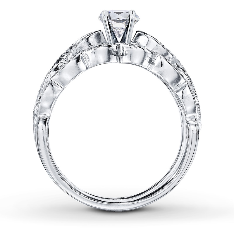 Main Image 2 of Previously Owned Diamond Ring Setting Set 3/4 ct tw Round 14K White Gold