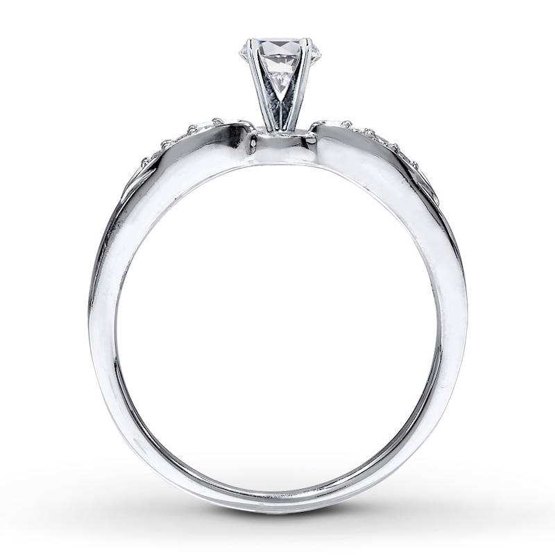 Main Image 2 of Previously Owned Diamond Ring Setting 1/20 ct tw Round-cut 14K White Gold