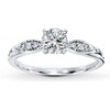 Thumbnail Image 3 of Previously Owned Diamond Ring Setting 1/20 ct tw Round-cut 14K White Gold