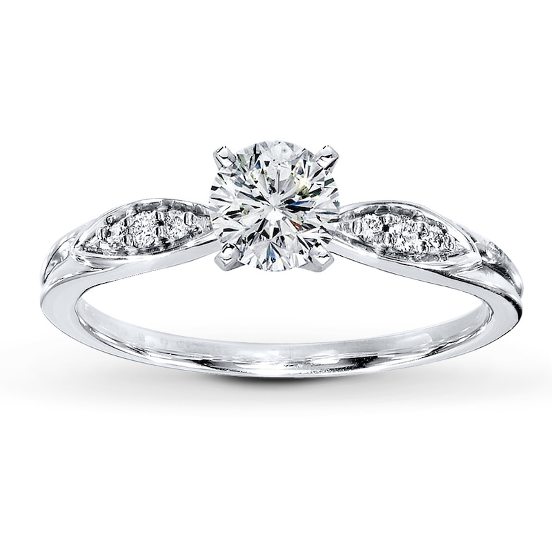 Main Image 3 of Previously Owned Diamond Ring Setting 1/20 ct tw Round-cut 14K White Gold