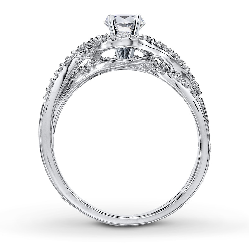 Previously Owned Diamond Bridal Setting / ct tw Round-cut 14K White Gold